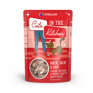 Weruva Cats In the Kitchen Mack Jack and Sam Cat Pouches Wet Cat Food