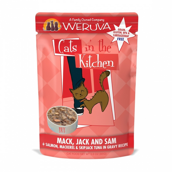 Weruva Cats In the Kitchen Mack Jack and Sam Cat Pouches Wet Cat Food