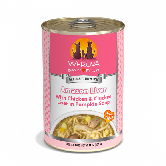 Weruva Amazon Liver with Chicken, Chicken Liver & Pumpkin Soup Canned Dog Food