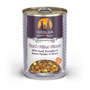 Weruva Steak Frites with Beef, Pumpkin & Sweet Potato in Gravy Canned Dog Food