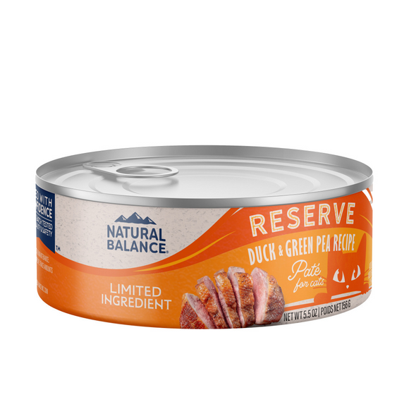 Natural Balance Limited Ingredient Reserve Duck & Green Pea Recipe Canned Wet Cat Food