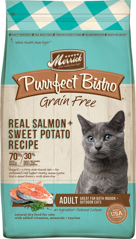 Merrick Purrfect Bistro Grain Free Real Salmon & Sweet Potato Recipe Dry Cat Food