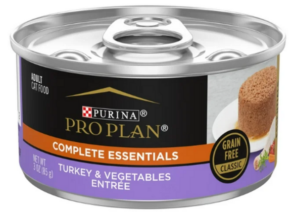 Purina Pro Plan Savor Adult Grain Free Turkey and Vegetable Entree Classic Canned Cat Food