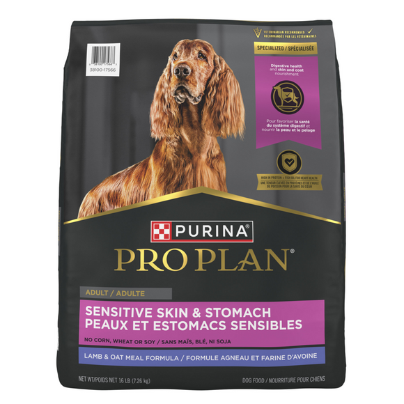 Purina Pro Plan Sensitive Skin & Stomach Formula Lamb & Oat Meal Formula Dry Dog Food