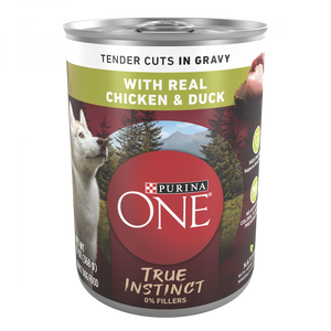 Purina ONE SmartBlend True Instinct Grain Free Chicken & Duck Tender Cuts in Gravy Canned Dog Food