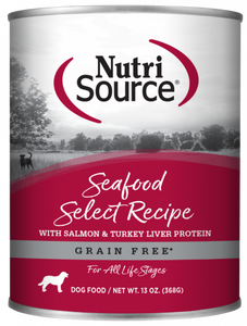 NutriSource Grain Free Seafood Select Formula Canned Dog Food