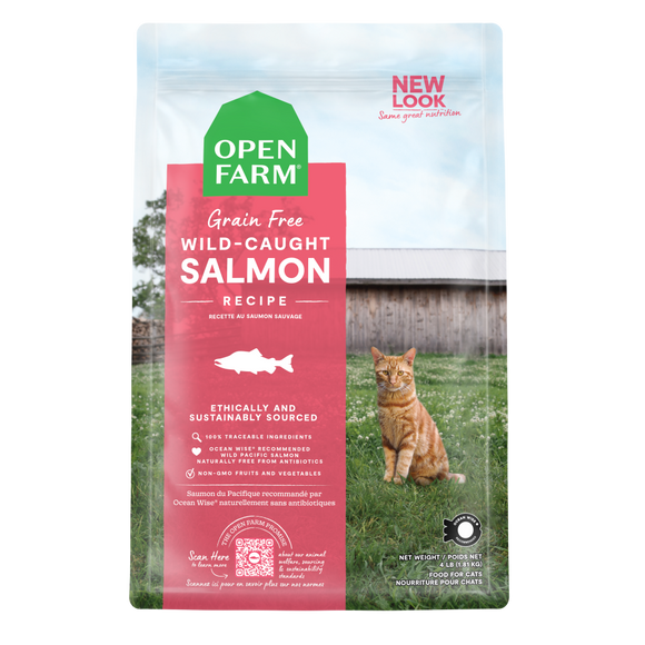 Open Farm Grain Free Wild Caught Salmon Recipe Dry Cat Food