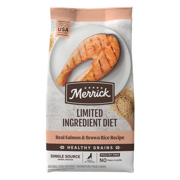 Merrick Limited Ingredient Diet Dry Dog Food Real Salmon & Brown Rice Recipe with Healthy Grains