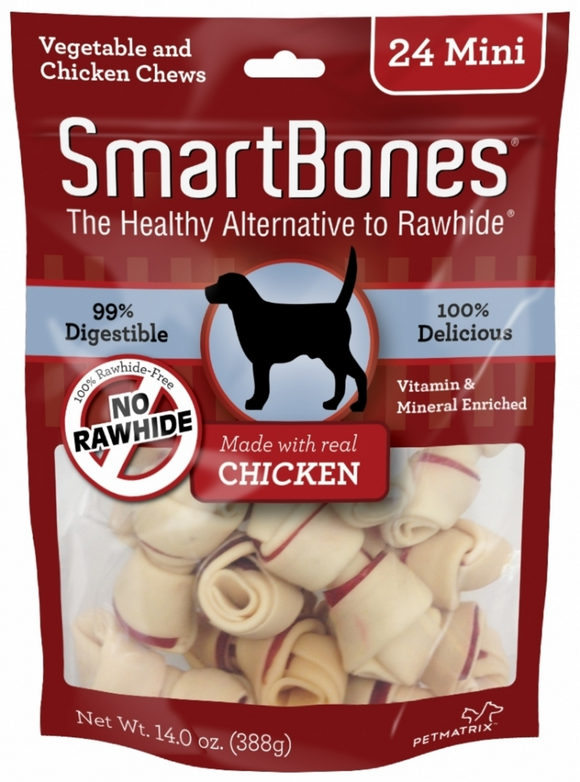 SmartBones Mini Chicken Chew Bones Dog Treats